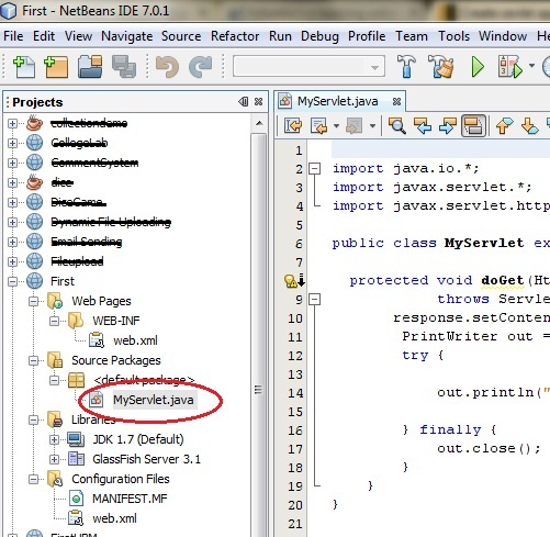 Creating First Servlet Application In Netbeans Ide 