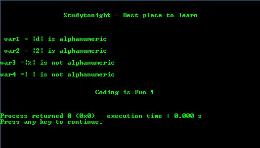 c-program-to-check-if-character-string-is-alphanumeric-using-isalnum