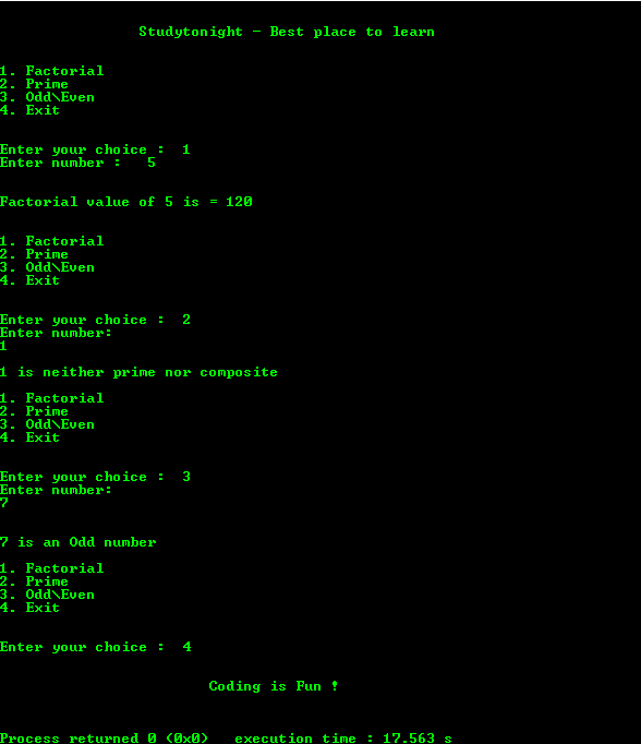 C Program To Create A Menu Driven Software Using Switch Case | C ...