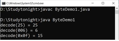 Java Byte Class | Studytonight